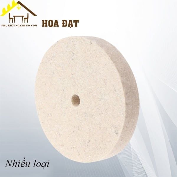 Bánh nỉ trắng lông cừu đánh bóng 200x25mm - BNT20025