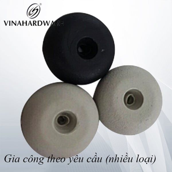 Nút bít chân bàn màu đen Vinahardware phi 22 x 7mm WC227-WC227