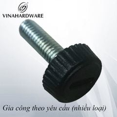 Chỉnh chân bàn 1 vạch Vinahardware kích thước M6, M8, màu đen-TA825B