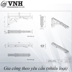 Pat ( Bas) sắt vuông xếp gọn Vinahardware-P200