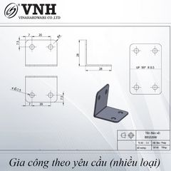 Pat ( Bas) sắt bốn lỗ Vinahardware, xi trắng xanh-P3530