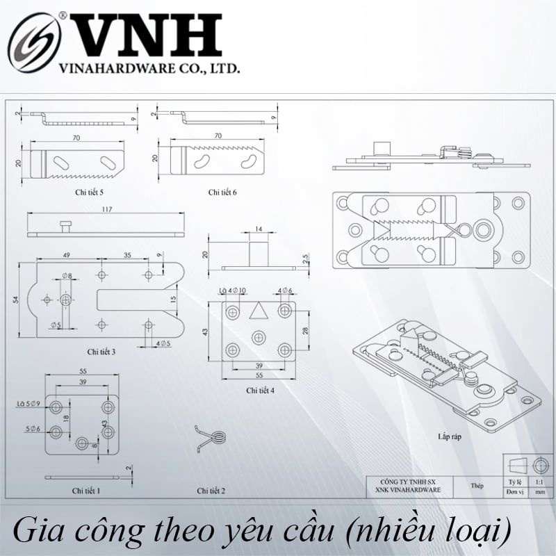 Pat (bas) ghép dùng cho ghế sofa Vinahardware - P4548