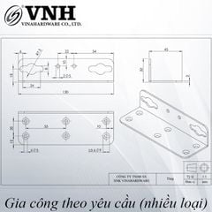 Pat ( Bas) giường Vinahardware kích thước 130x45x31mm dày 2mm bảy màu - P8297S130