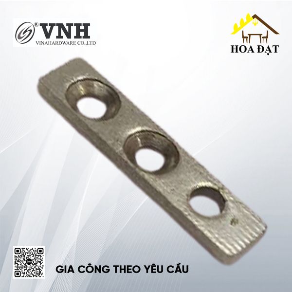 Pat (Bas) 3 lỗ P0940 xi nikel (40x9x3.5)mm, oval 2 đầu VNH - P0940 - HDBF133