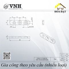 Pat (Bas) 3 lỗ P0940 xi nikel (40x9x3.5)mm, oval 2 đầu VNH - P0940 - HDBF133