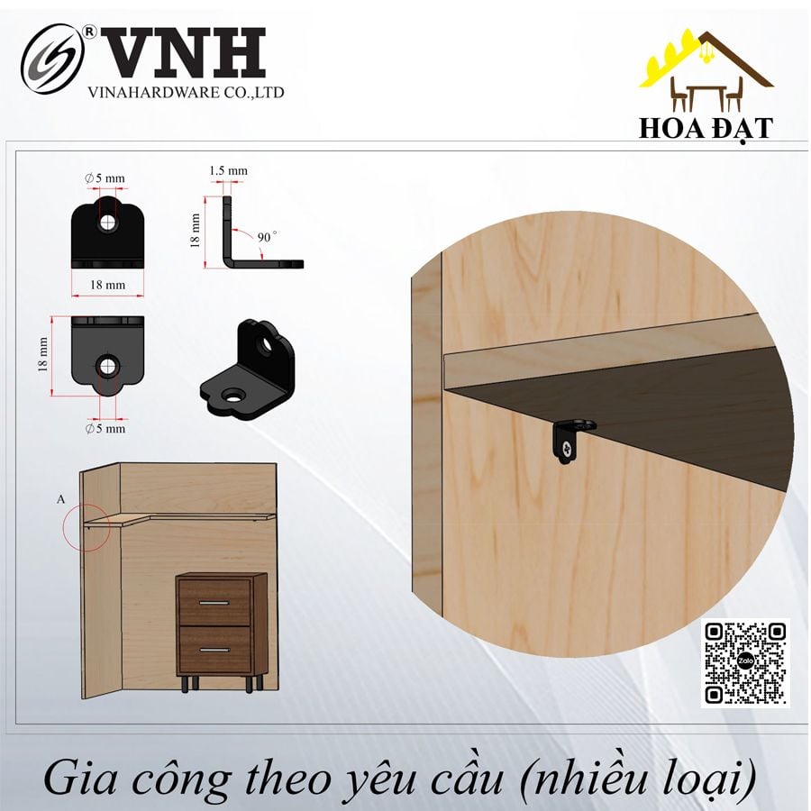 Pat (Bas) bông mai vuông, dày 2mm - P63912W