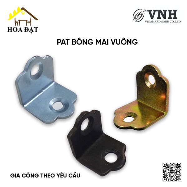 Pat (Bas) bông mai vuông, dày 2mm - P63912W