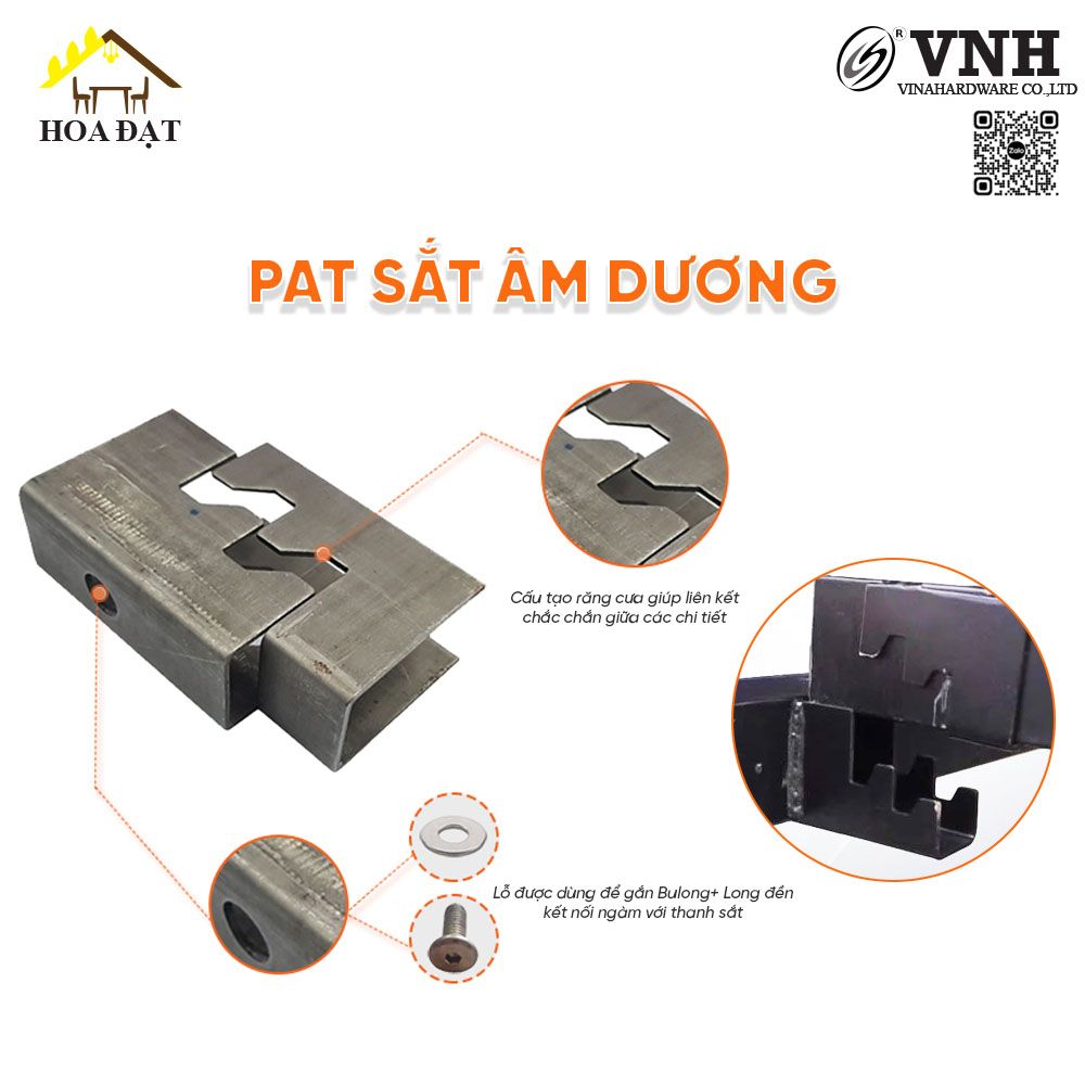 Pat (Bas) sắt âm dương lắp bàn ghế cho sắt VNH2923417