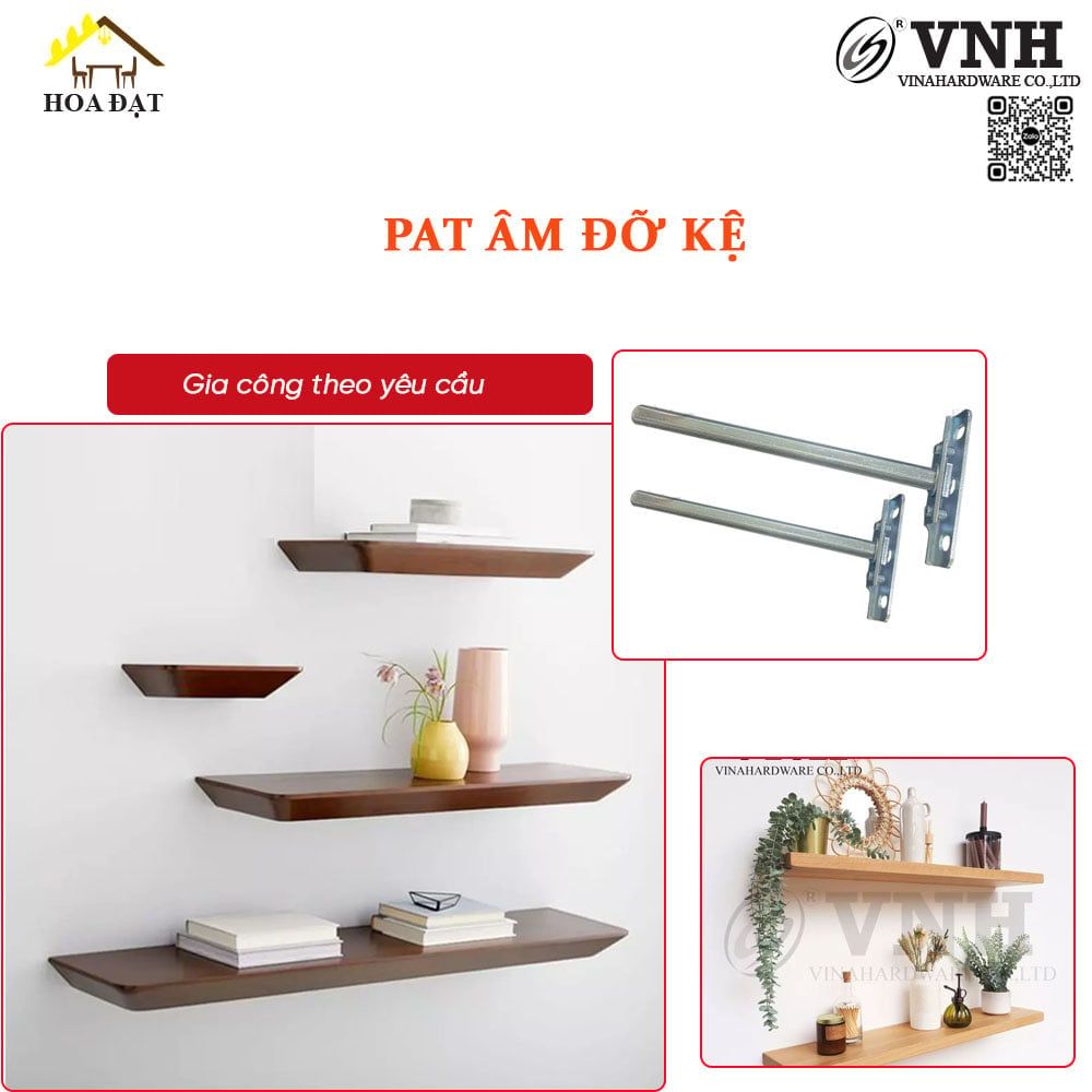 Pat ( Bas) âm đỡ kệ Vinahardware loại 150mm VNH USS904Z150-USS904Z150