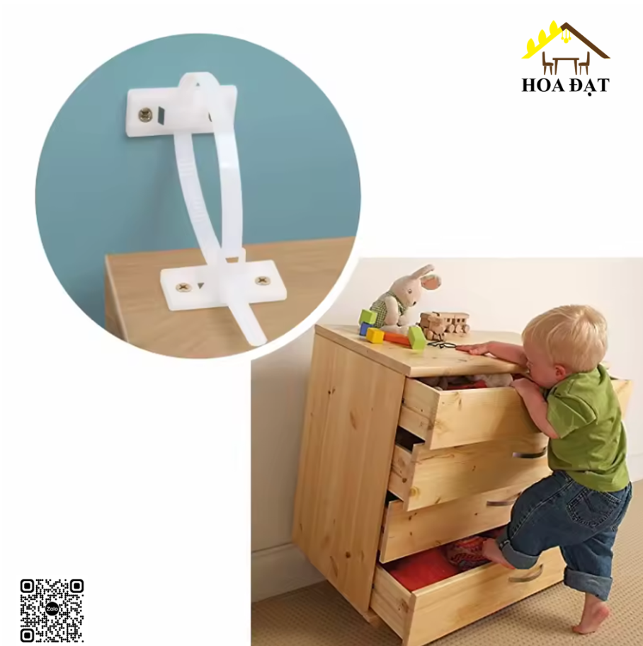 Bộ bas chống lật - Pát nhựa chống lật, chống ngã tủ Vinahardware - VNH0001