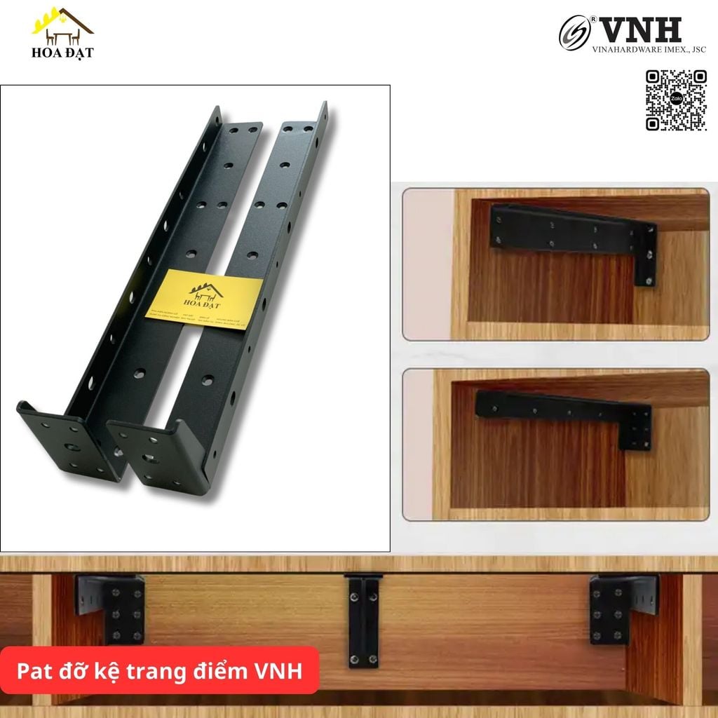 Pat (Bas) sắt bàn trang điểm Vinahardware, sơn đen mờ - VNH4501013