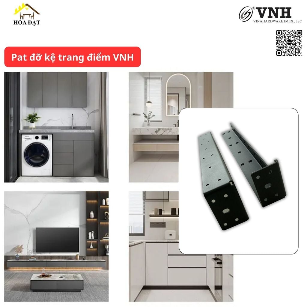 Pat (Bas) sắt bàn trang điểm Vinahardware, sơn đen mờ - VNH4501013
