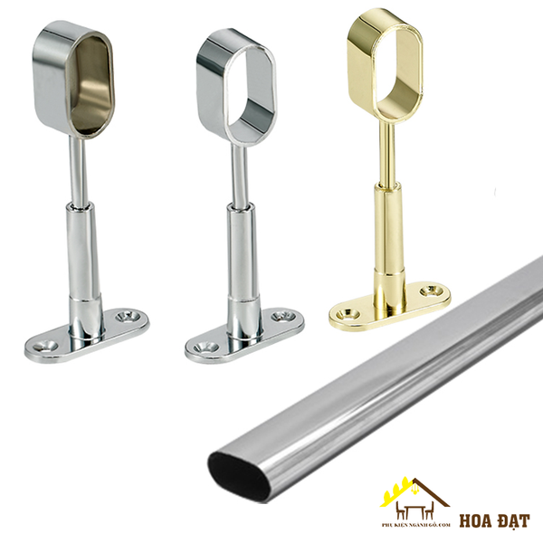 Pat đỡ thanh treo quần áo Vinahardware có điều chỉnh từ 80-108mm (loại kín) - RES1652
