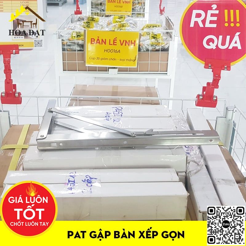 Pat ( bas) gập bàn xếp gọn Vinahardware size 14'', inox 201 P45I14-P45I14