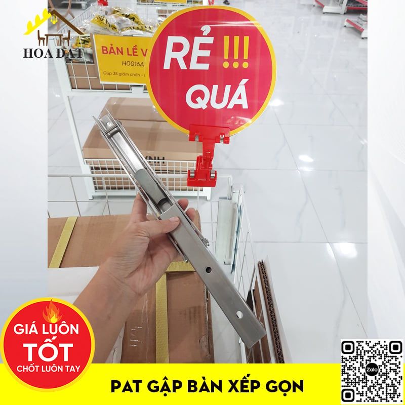Pat ( bas) gập bàn xếp gọn Vinahardware size 14'', inox 201 P45I14-P45I14