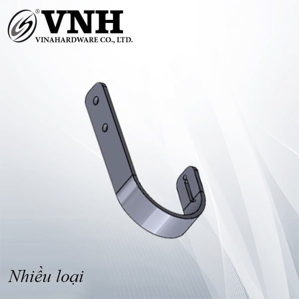 Pat ( bas) móc sắt sơn trắng bóng - VNH1045703T - 104.5x57x3mm