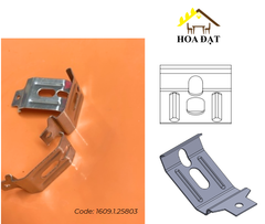Pat (bas) móc 25x60x0.5mm, inox 304 - VNH256005