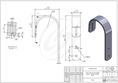 Pat ( bas) móc sắt sơn trắng bóng - VNH1045703T - 104.5x57x3mm