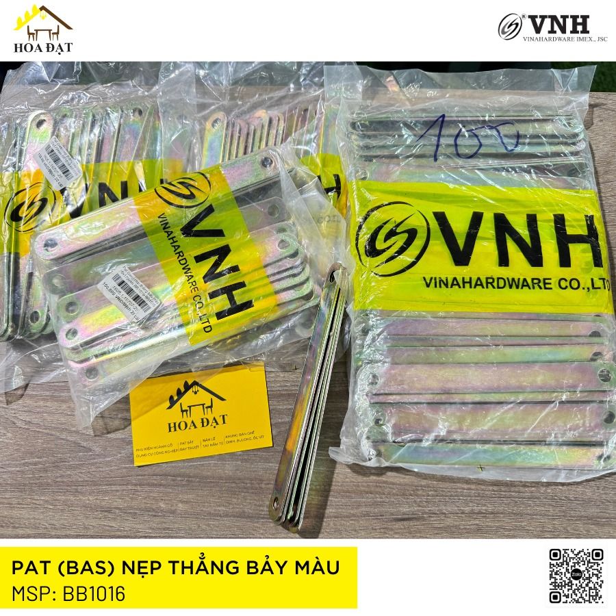 Pat (bas) nẹp thẳng bảy màu Vinahardware kích thước 16x170mm BB1016-BB1016