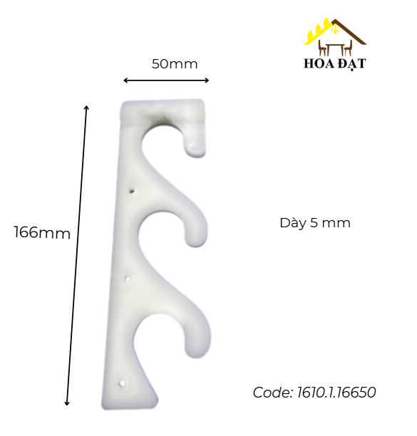 Pat (bas) nhựa 3 bậc 50x166x5mm Vinahardware - PN551665W