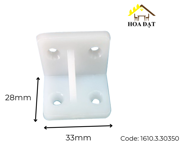 Pat ( Bas) nhựa vuông Vinahardware màu trắng P3035NT-P3035NT