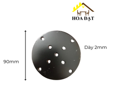 Pat ( Bas) sắt trònVinahardware  sơn đen kích thước 90x2 ( lỗ 8mm) - VNH270522-VNH270522