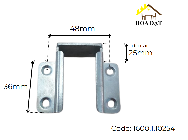 Pat ( Bas) chữ U trắng VNH BB1025W-BB1025W