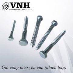 Vít phong Vinahardware loại M6, M8, M10 đầu lục giác ngoài, màu trắng-ZP860