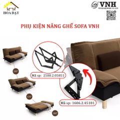 Phụ kiện nâng ghế sofa thành giường không có bánh xe Vinahardware, dài 585mm VNH P4512-P4512
