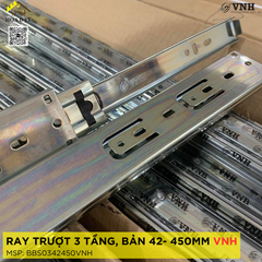 Ray bi 3 tầng Vinahardware, bản 42, màu trắng - VNH-BBS0342250VNH