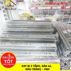Ray bi 3 tầng Vinahardware, bản 42, màu trắng - VNH-BBS0342250VNH