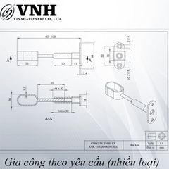 Pat đỡ thanh treo quần áo Vinahardware có điều chỉnh từ 80-108mm (loại kín) - RES1652