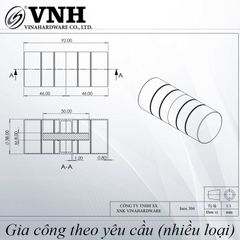 Núm tay nắm Vinahardware loại 92x38mm cho vách ngăn nhà vệ sinh SP000189-SP000189