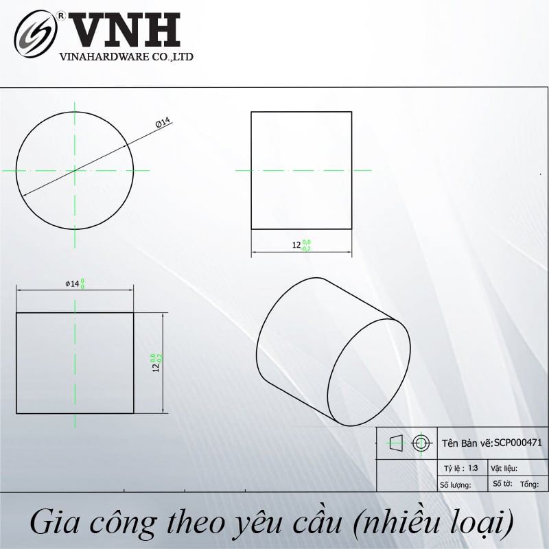 Trụ sắt Vinahardware loại D30x10 VNH29236491-VNH29236491