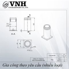 Chân ghế salon tròn Vinahardware, đế bằng-TA8330D150