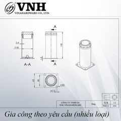 Chân ghế salon tròn Vinahardware, đế bằng-TA8330D150