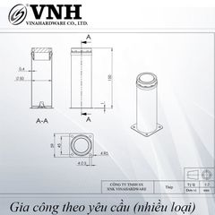 Chân ghế salon tròn Vinahardware, đế bằng-TA8330D150