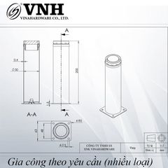 Chân ghế salon tròn Vinahardware, đế bằng-TA8330D150