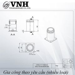 Chân ghế salon tròn Vinahardware, đế bằng-TA8330D150