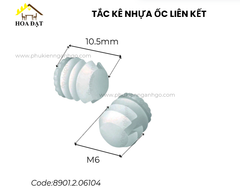 Tắc kê nhựa ốc liên kết Vinahardware kích thước M6x11 VNH WG611-WG611