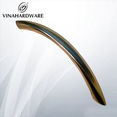 Tay nắm cong dài Vinahardware, satin bạc, 128mm HD0021