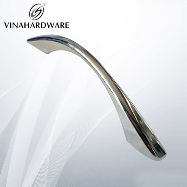 Tay nắm cửa tủ lượn sóng Vinahardware mạ crom bóng 96mm VN1 HD0116