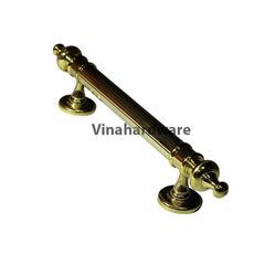 Tay nắm cửa cổng màu vàng đồng thau Vinahardware  loại 350mm HD0307
