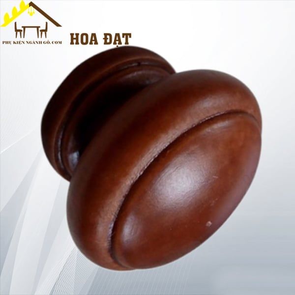 Núm tay nắm gỗ Vinahardware 34x26 màu nâu đỏ HD0265