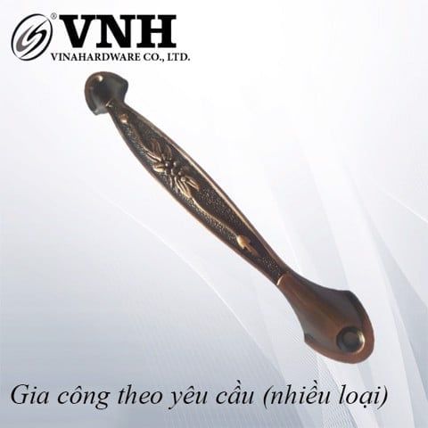 Tay nắm ngăn kéo hoa văn Vinahardware, màu nâu-HD9206D96