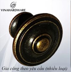 Núm tay nắm tủ Vinahardware màu đồng giả cổ, kích thước núm tròn 35mm HD0010-HD0010