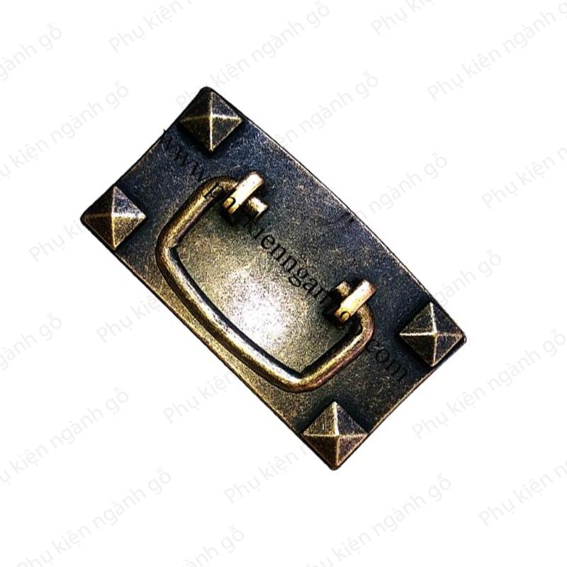 Tay nắm ngăn kéo Vinahardware màu đồng giả cổ, kích thước 104x58mm HD0038C