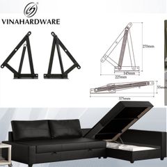 Phụ kiện tay nâng mặt ghế sofa cất xếp gọn Vinahardware loại 225x270mm P4511