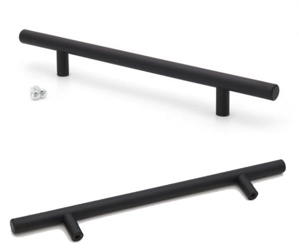 Tay nắm đũa Vinahardware phi 12, inox 201, loại nhẹ, sơn đen tĩnh điện - HD0045P128B