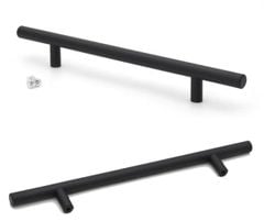 Tay nắm đũa Vinahardware phi 12, inox 201, loại nhẹ, sơn đen tĩnh điện - HD0045P128B